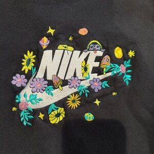 Nike Floral and Mushroom Embroidered Sweatshirt